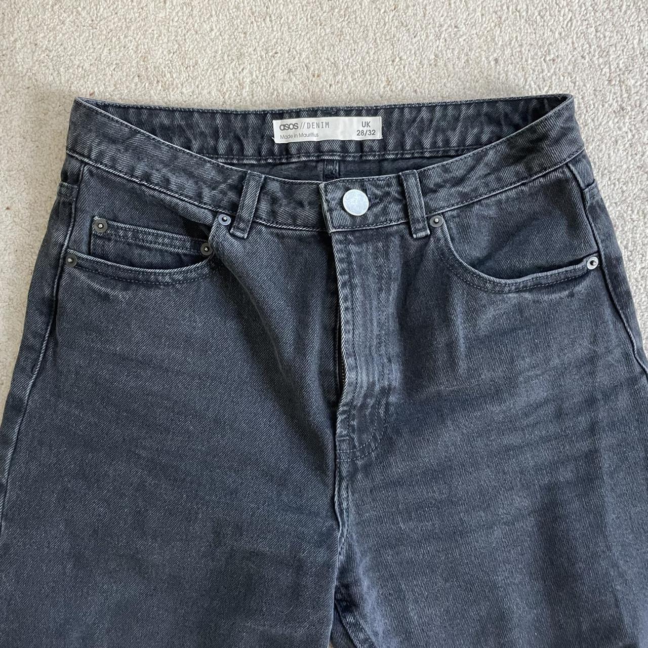 ASOS BLACK WIDE LEG JEANS W28 L32 Only worn once,... - Depop