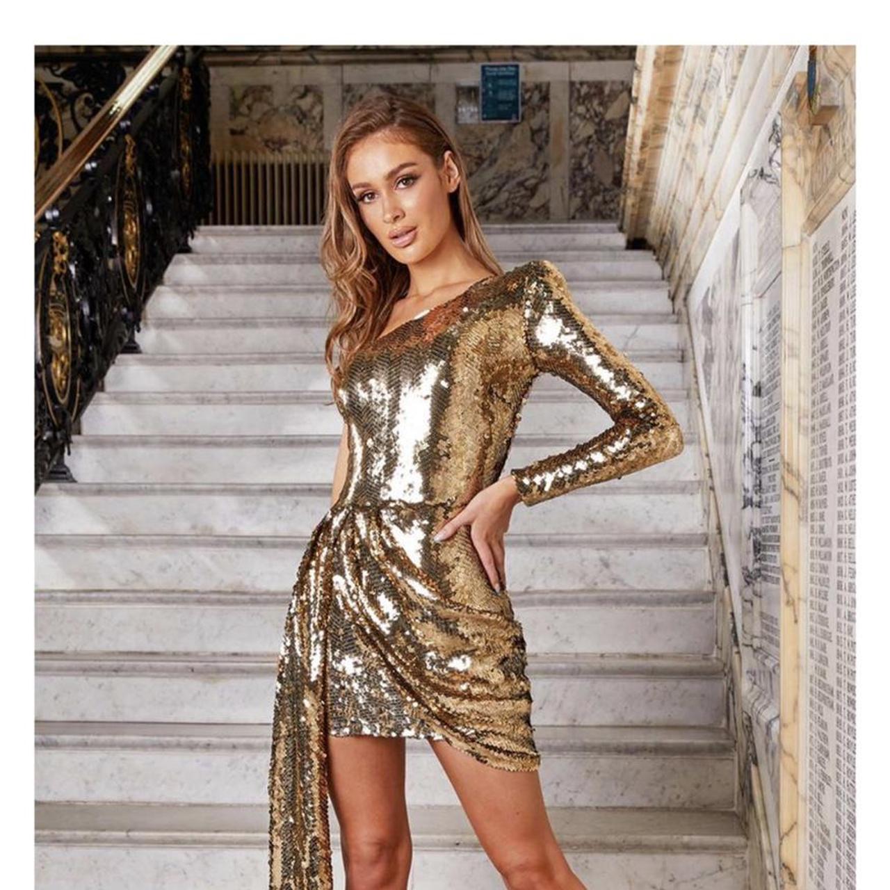 Gold dress shop size 8