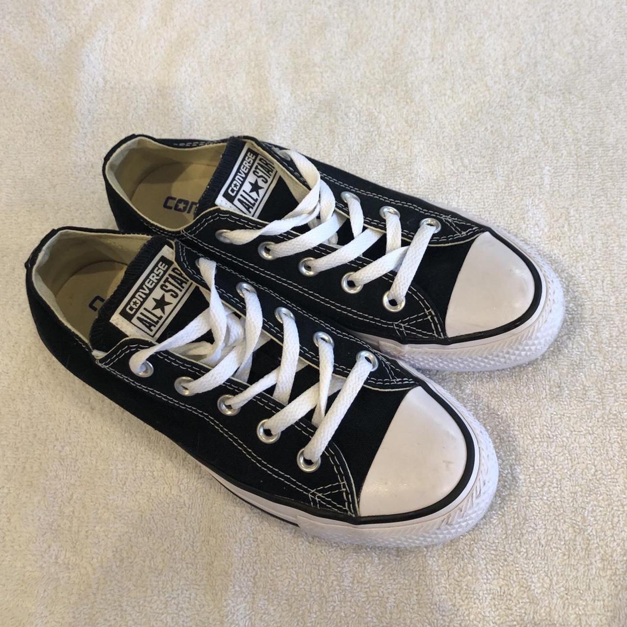 Converse Women's Black Trainers | Depop