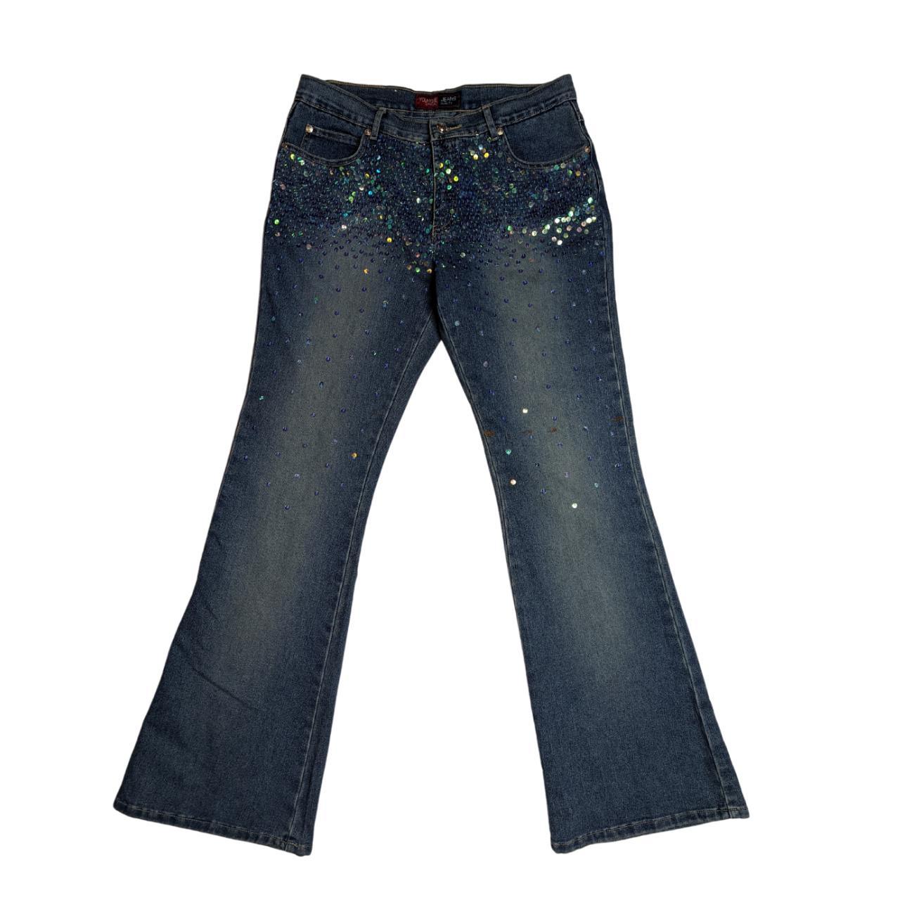 Product Image 1 - Y2k Sequin Flare Jeans
stretchy comfy