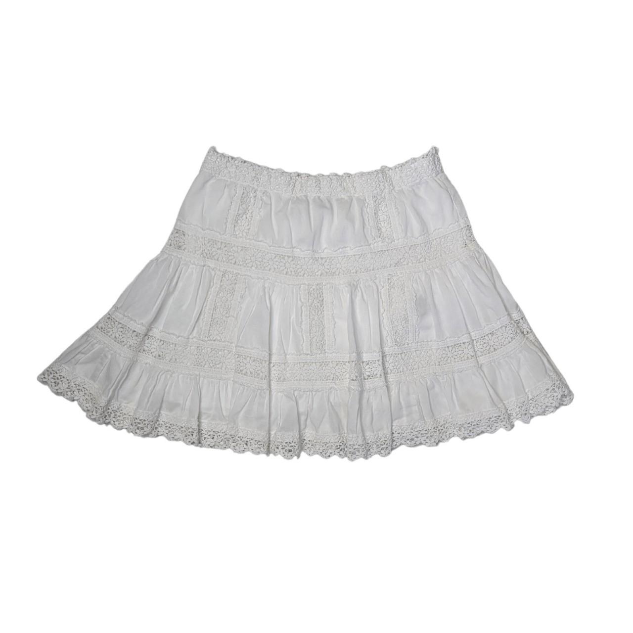White mini eyelet skirt Size xs Brand Victoria's... - Depop
