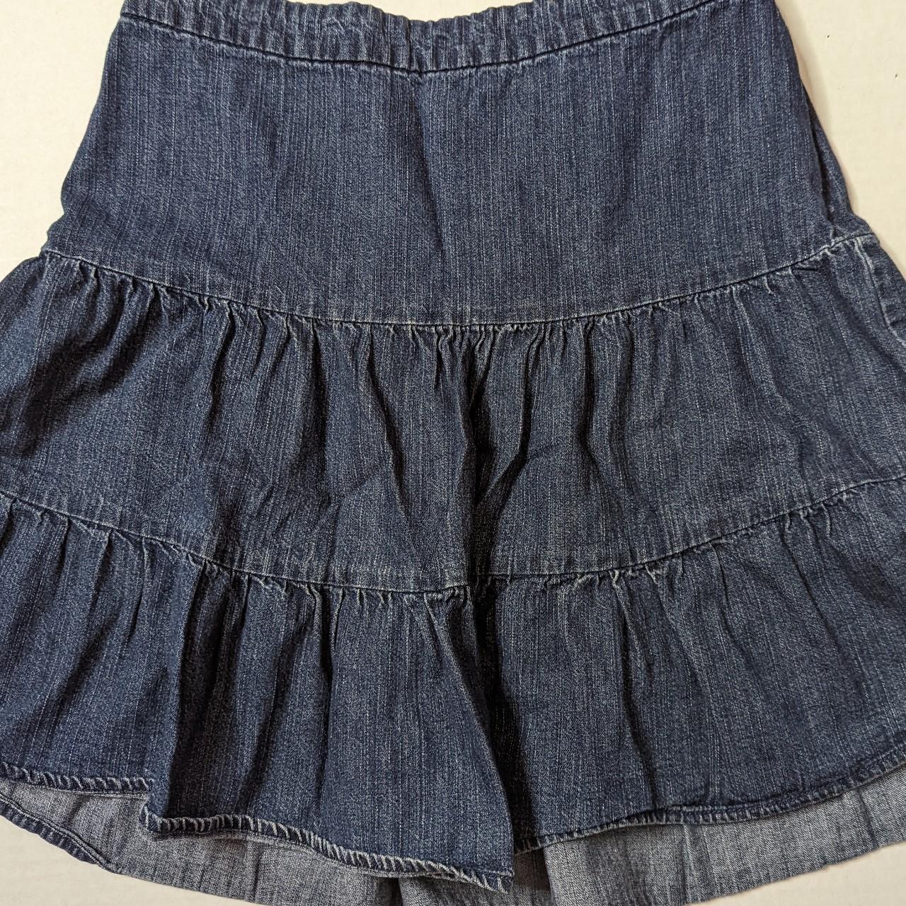 Denim tier skirt Item Details wardrobe staple, wear... - Depop