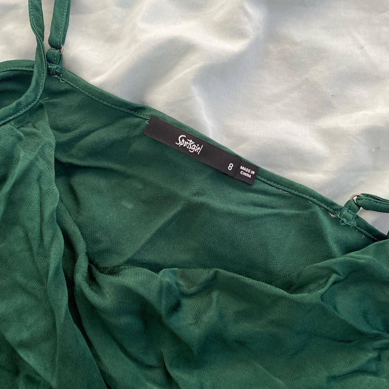 Sportsgirl emerald green cowl neck cami top - size 8... - Depop