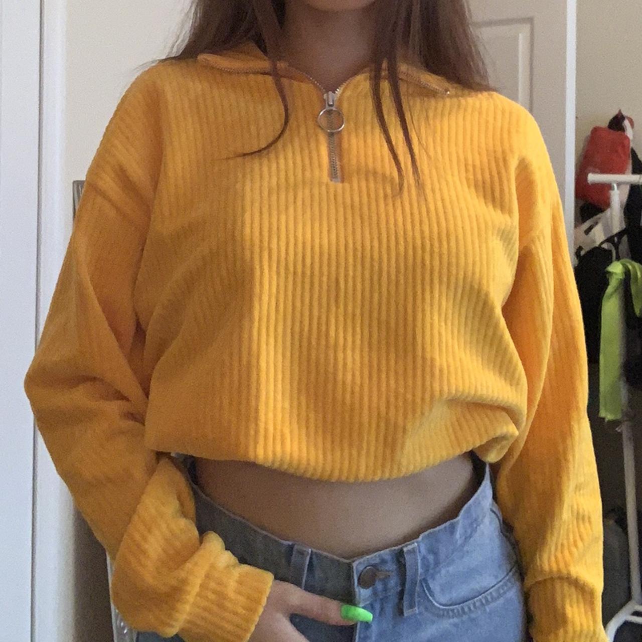 Aesthetic yellow sweater hot sale