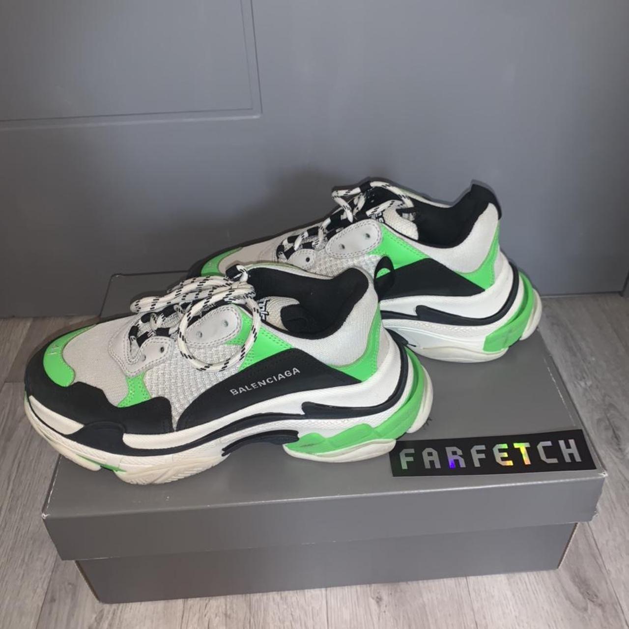 Balenciaga triple s grey hot sale green