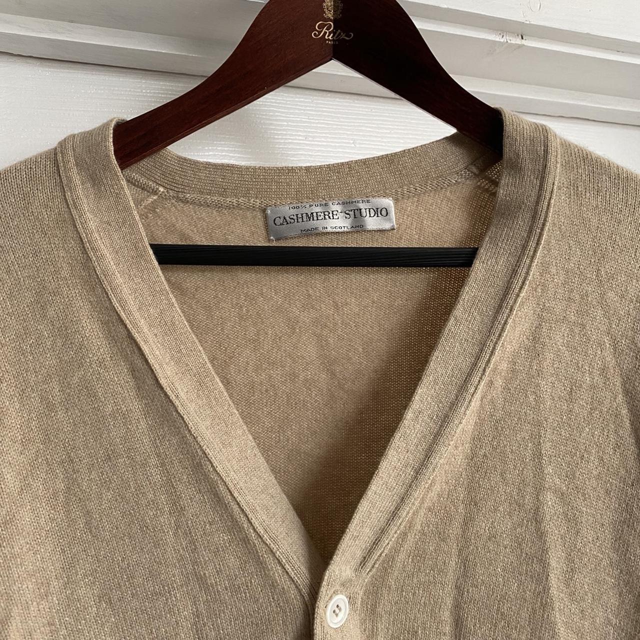 100% PURE CASHMERE ‘CASHMERE STUDIO’ BEIGE CREAM... - Depop