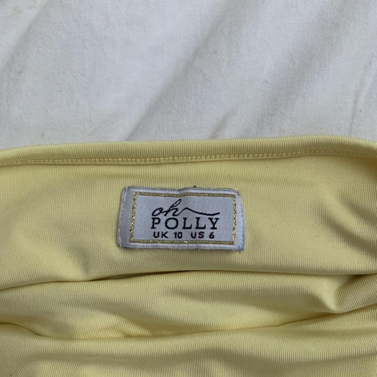 yellow oh polly top, perfect for a night out and in... - Depop