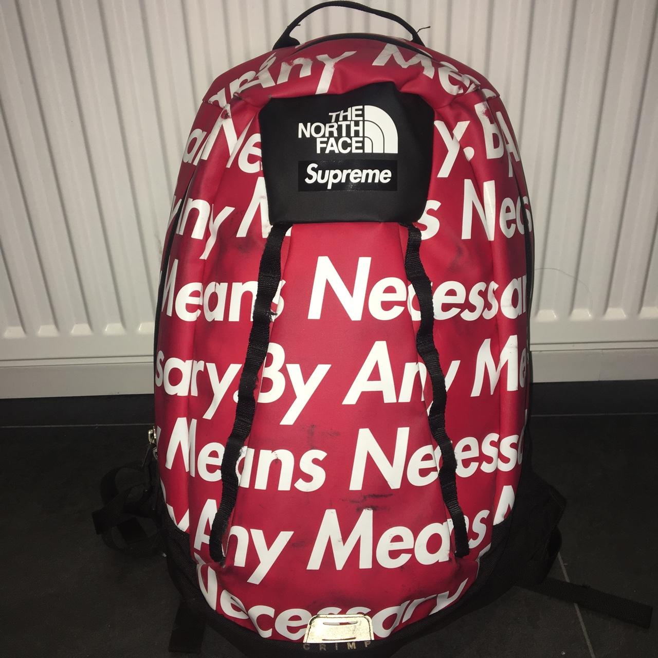 Supreme north face by any means necessary discount backpack