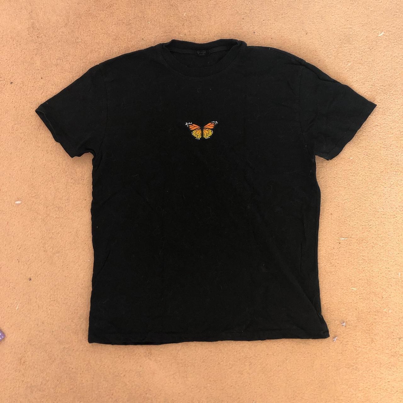 Super cute Brandy Melville black butterfly t shirt 🧚... Depop