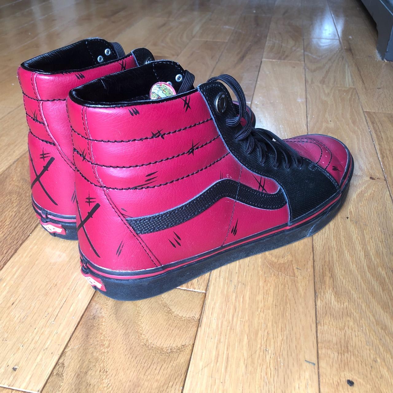 Marvel Deadpool Sk8-Hi Vans Worn a few times as - Depop