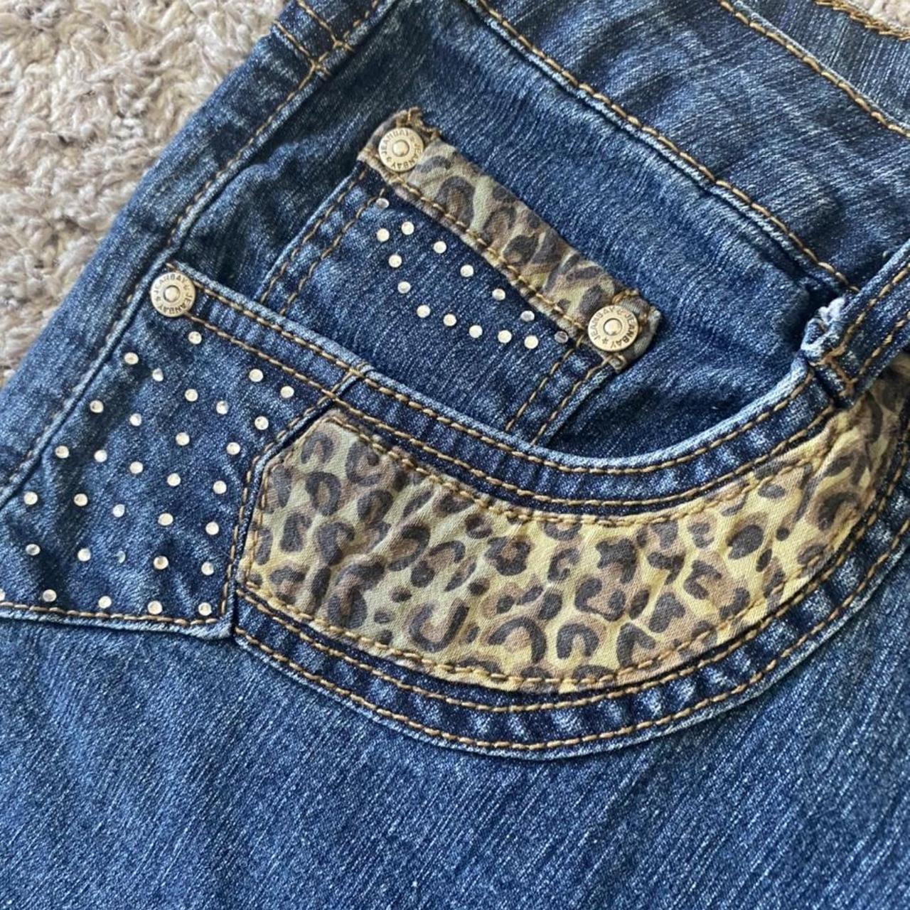 Women's Navy and Brown Jeans (2)