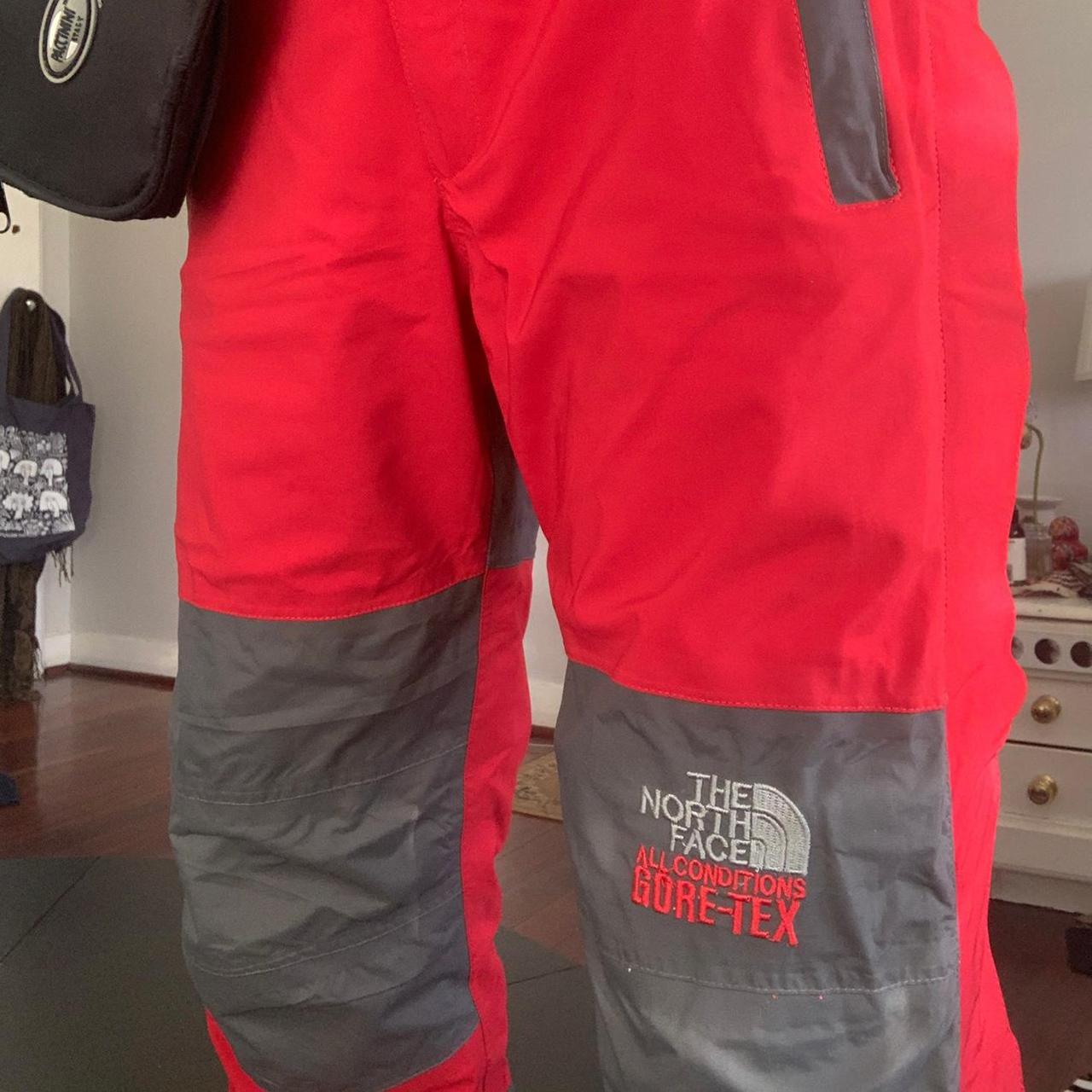 north face gore tex all conditions red pants... - Depop