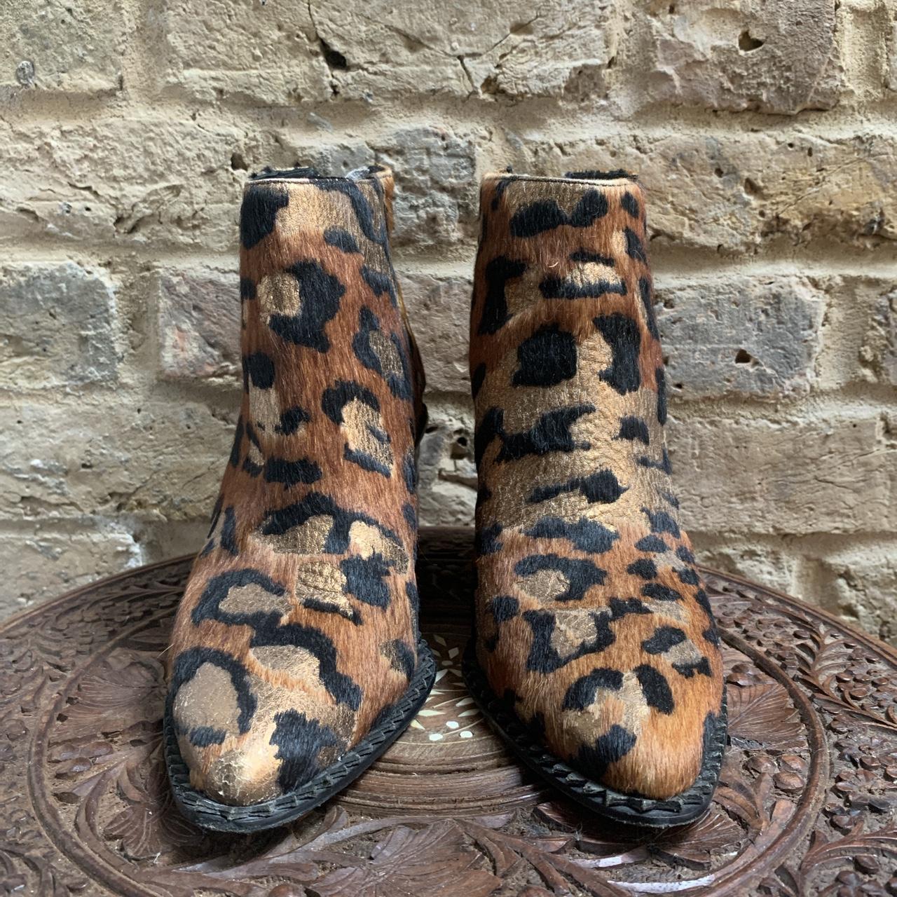 NOW REDUCED Kat Maconie leopard and gold boots,