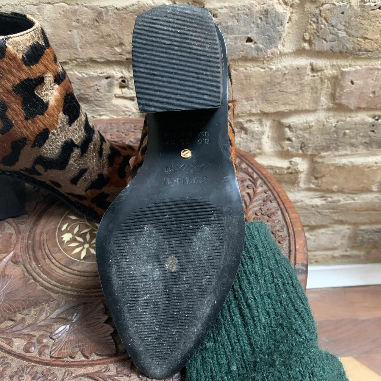 NOW REDUCED Kat Maconie leopard and gold boots, Depop