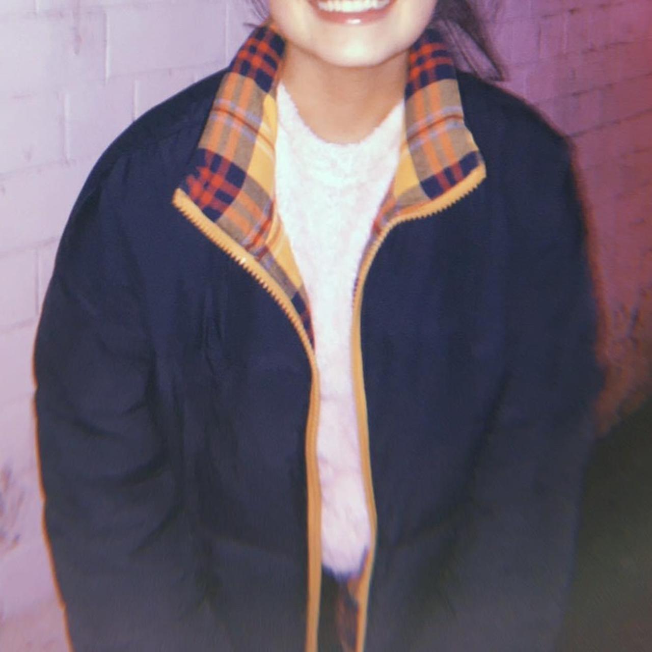 Urban outfitters krissy check lined puffer jacket Depop