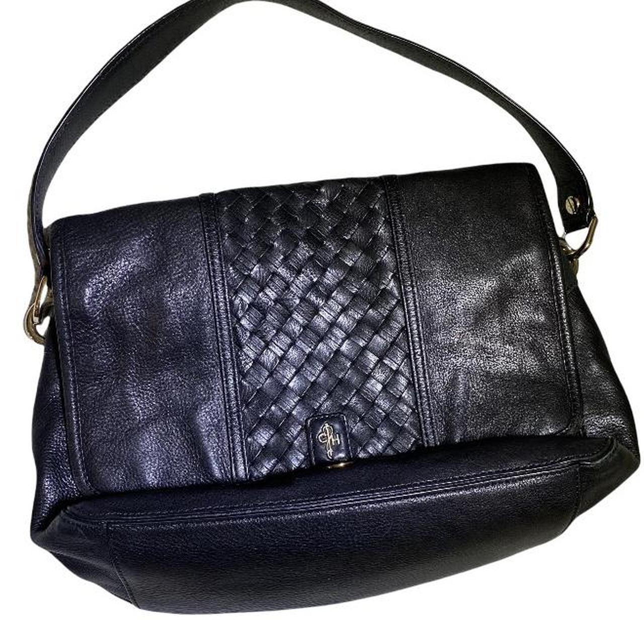 cole haan black leather purse