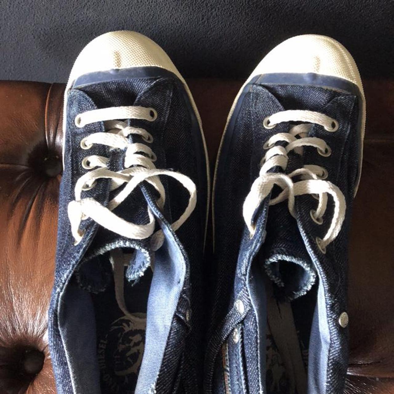 Diesel denim trainers As you can see on pics on... - Depop