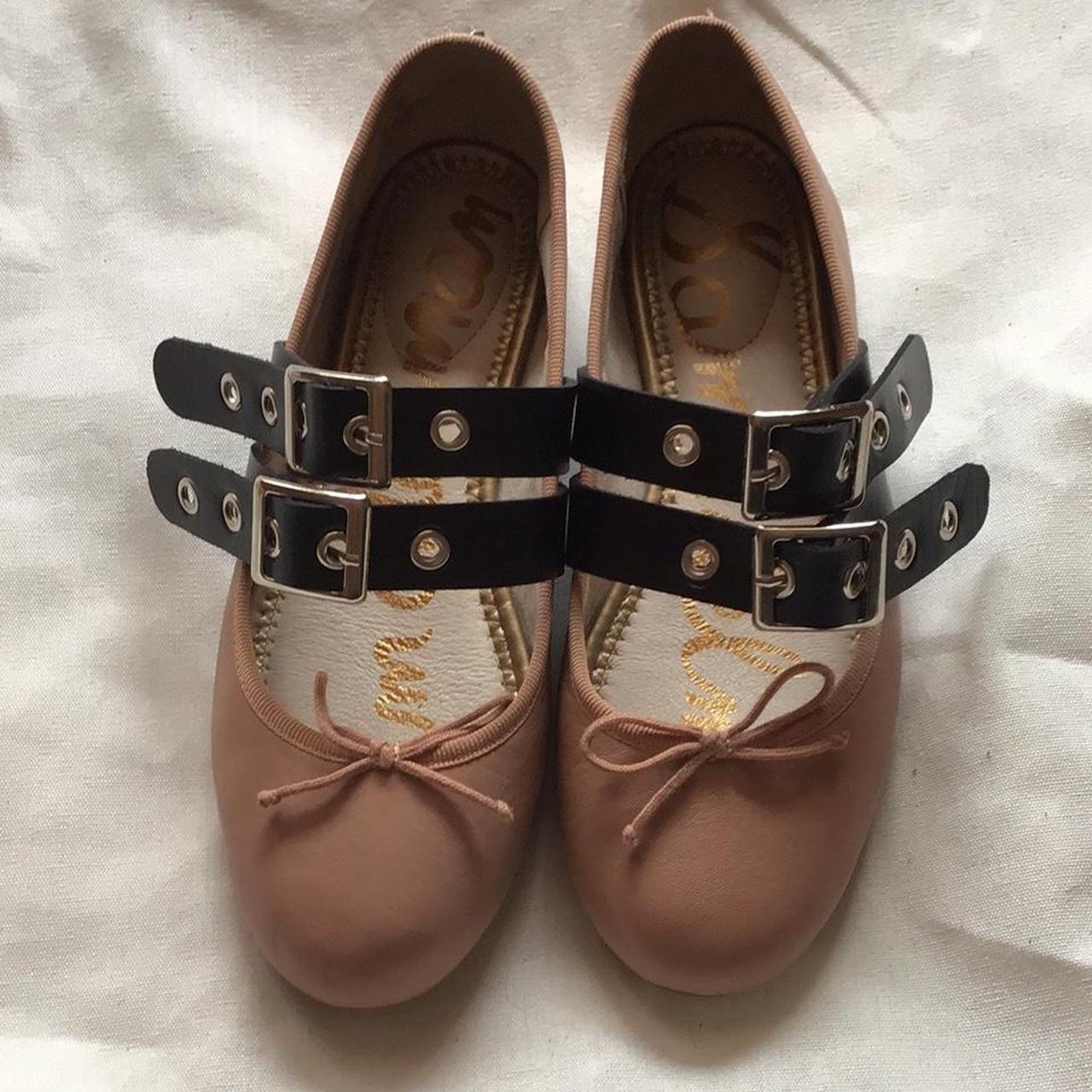 Women's Pink and Black Ballet-shoes (2)