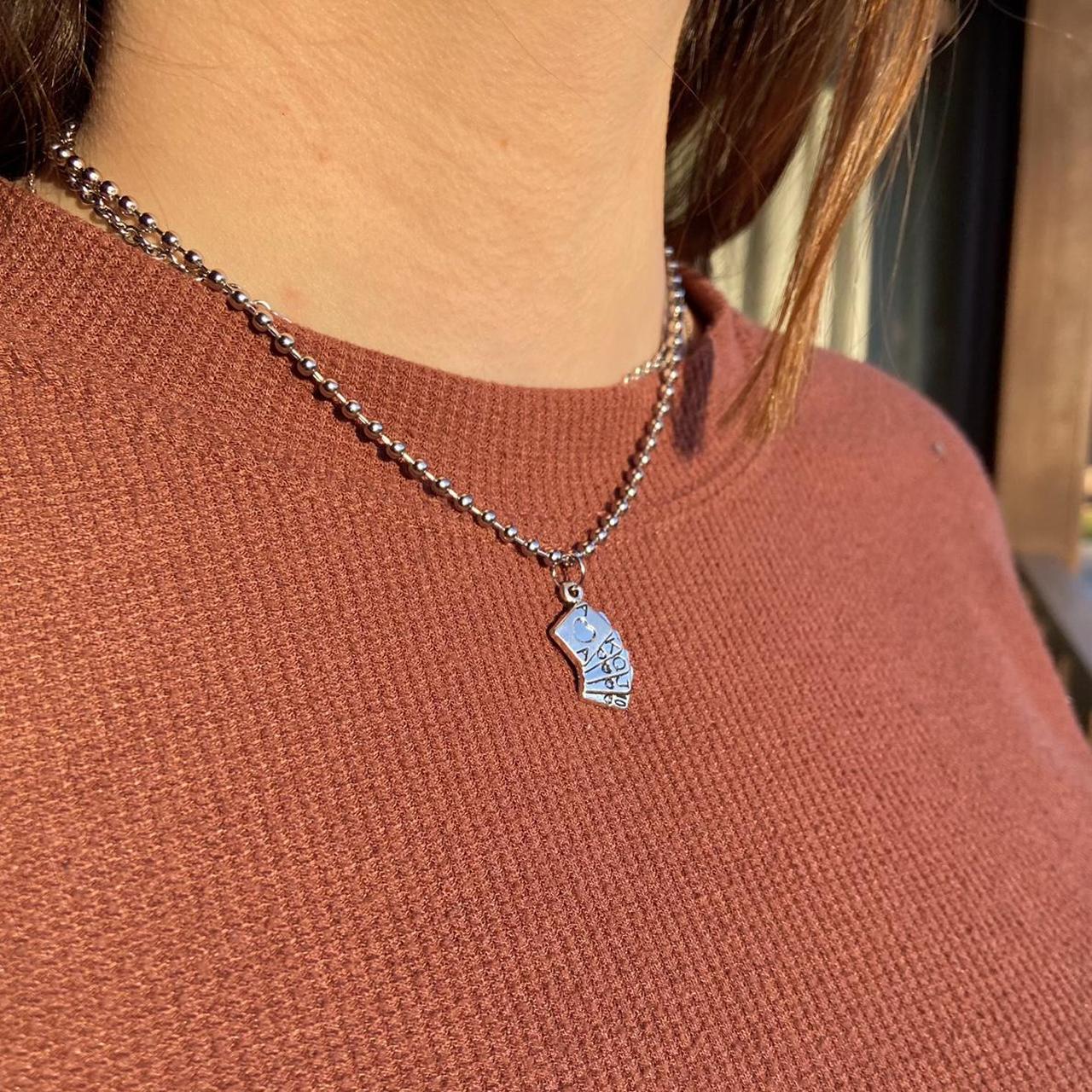 the deck of cards necklace ☁️ stainless steel ball... Depop