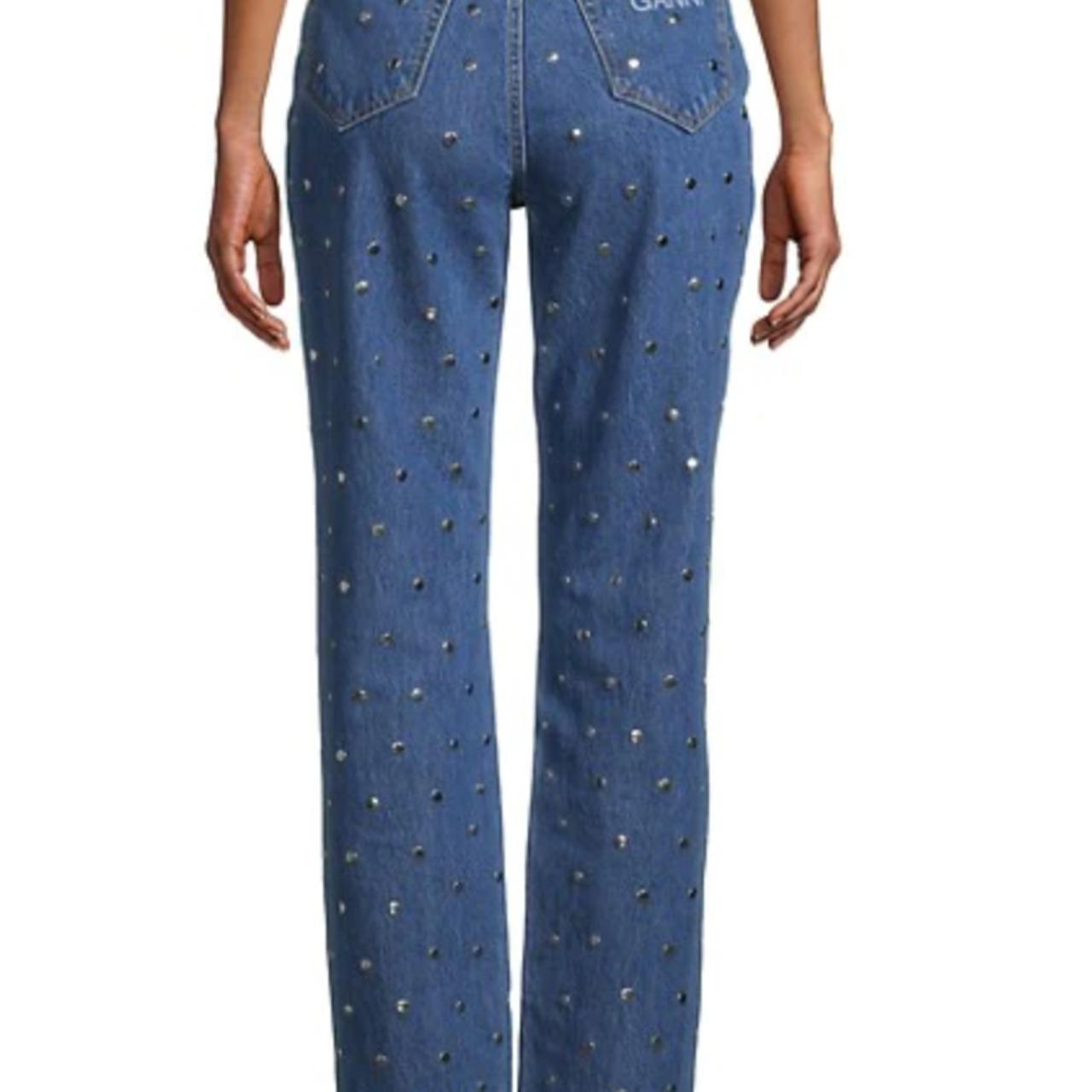 Studded Ganni jeans in size 27 worn twice. Too... Depop