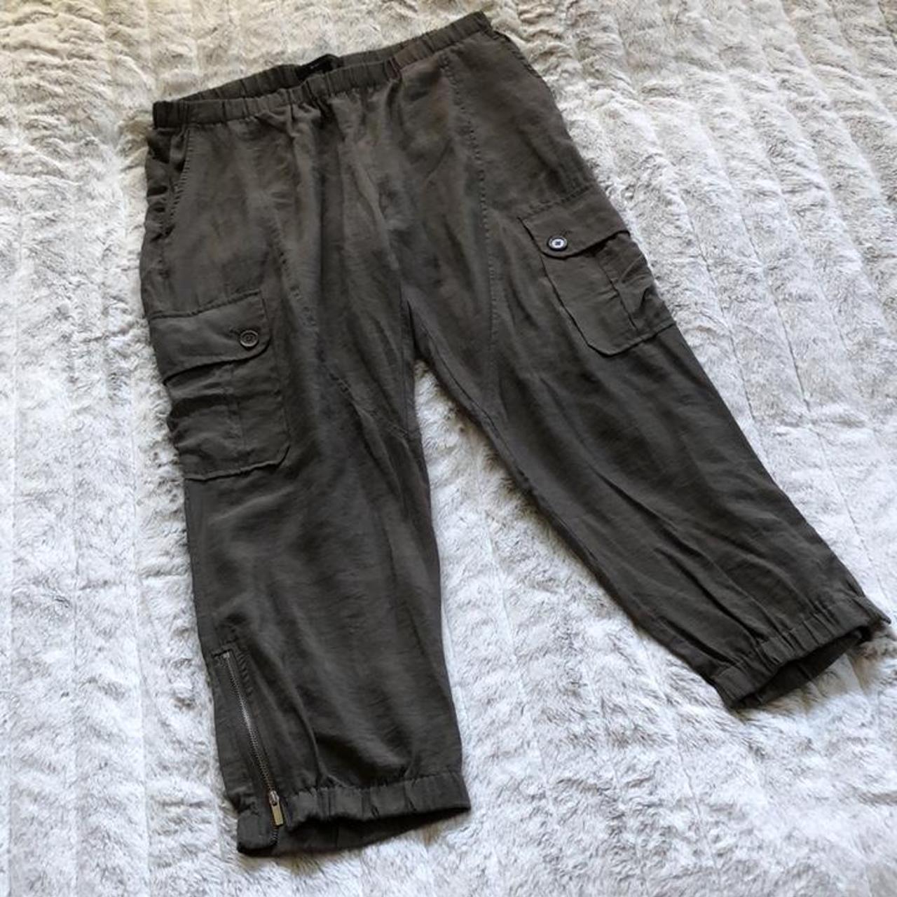 BCBG Max Azria cropped cargo joggers. Easy and