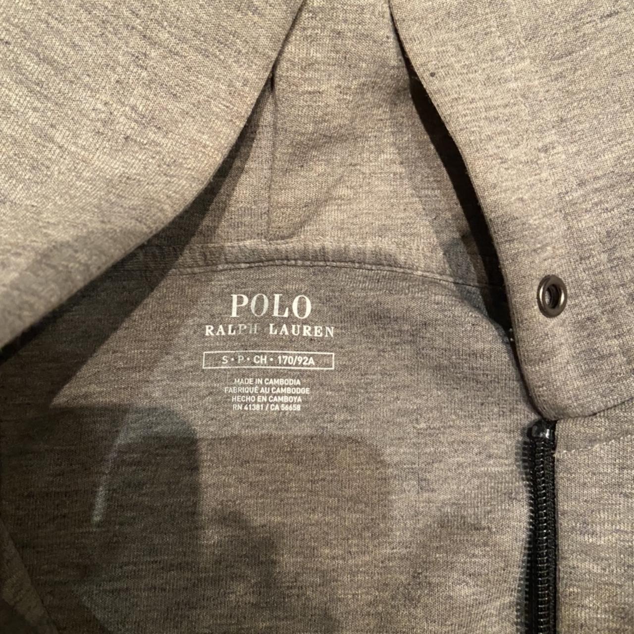 Polo Ralph Lauren Grey zip up hoody Small Prime... - Depop