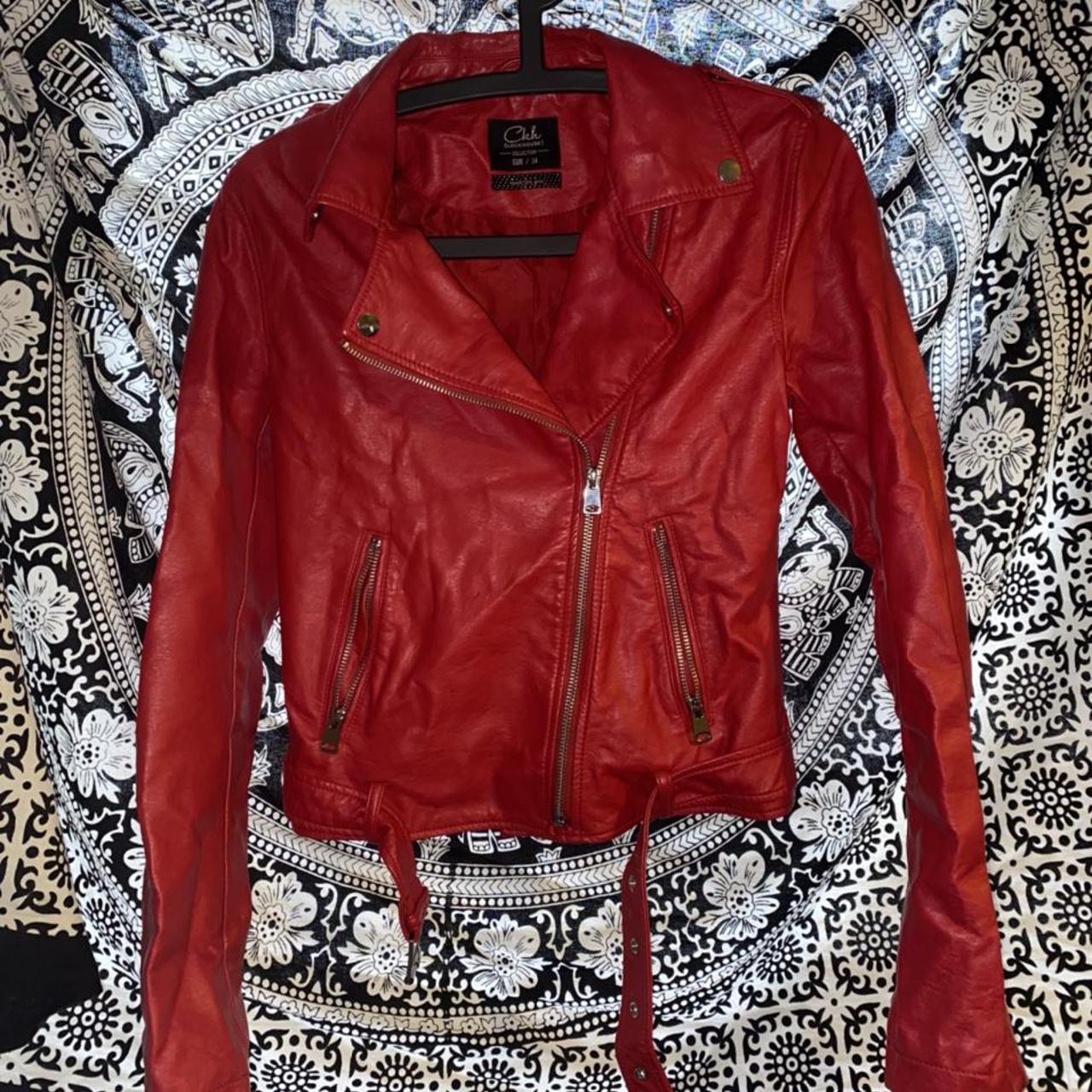 Target red leather jacket online