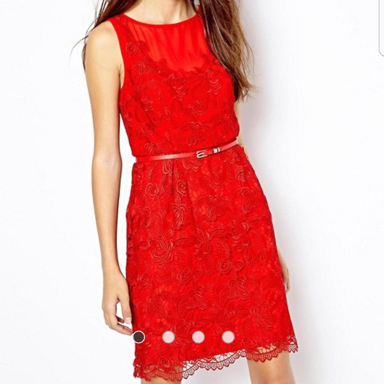 red lace dress size 12