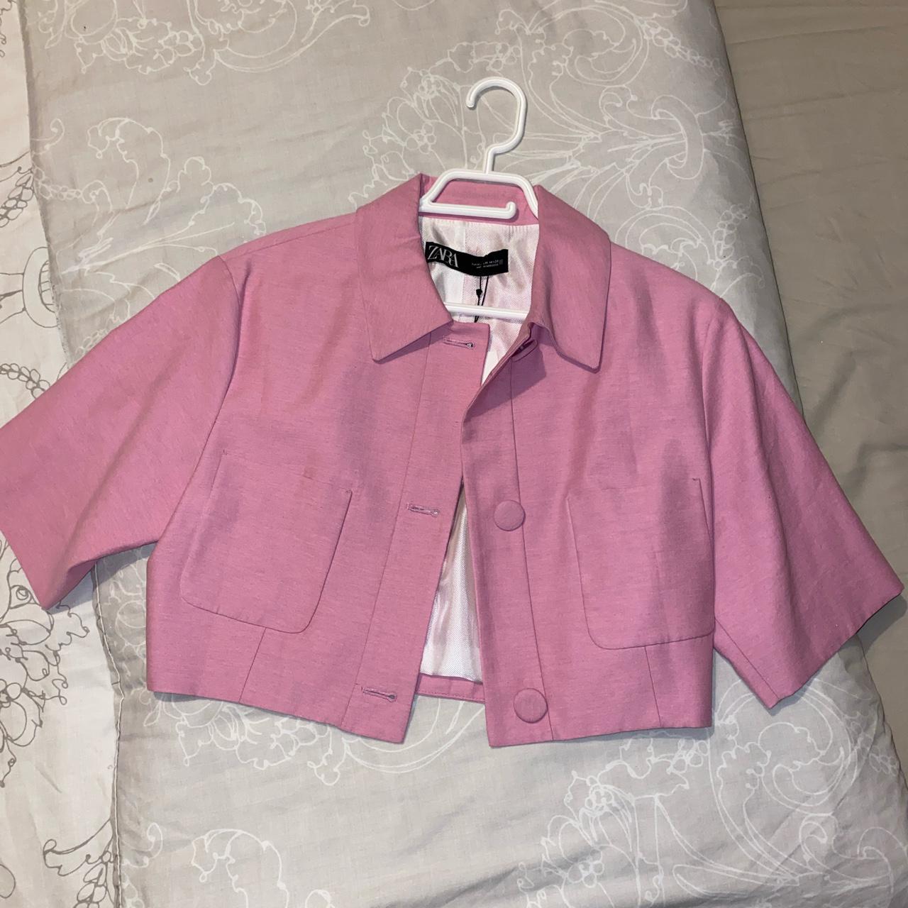 zara short sleeve jacket