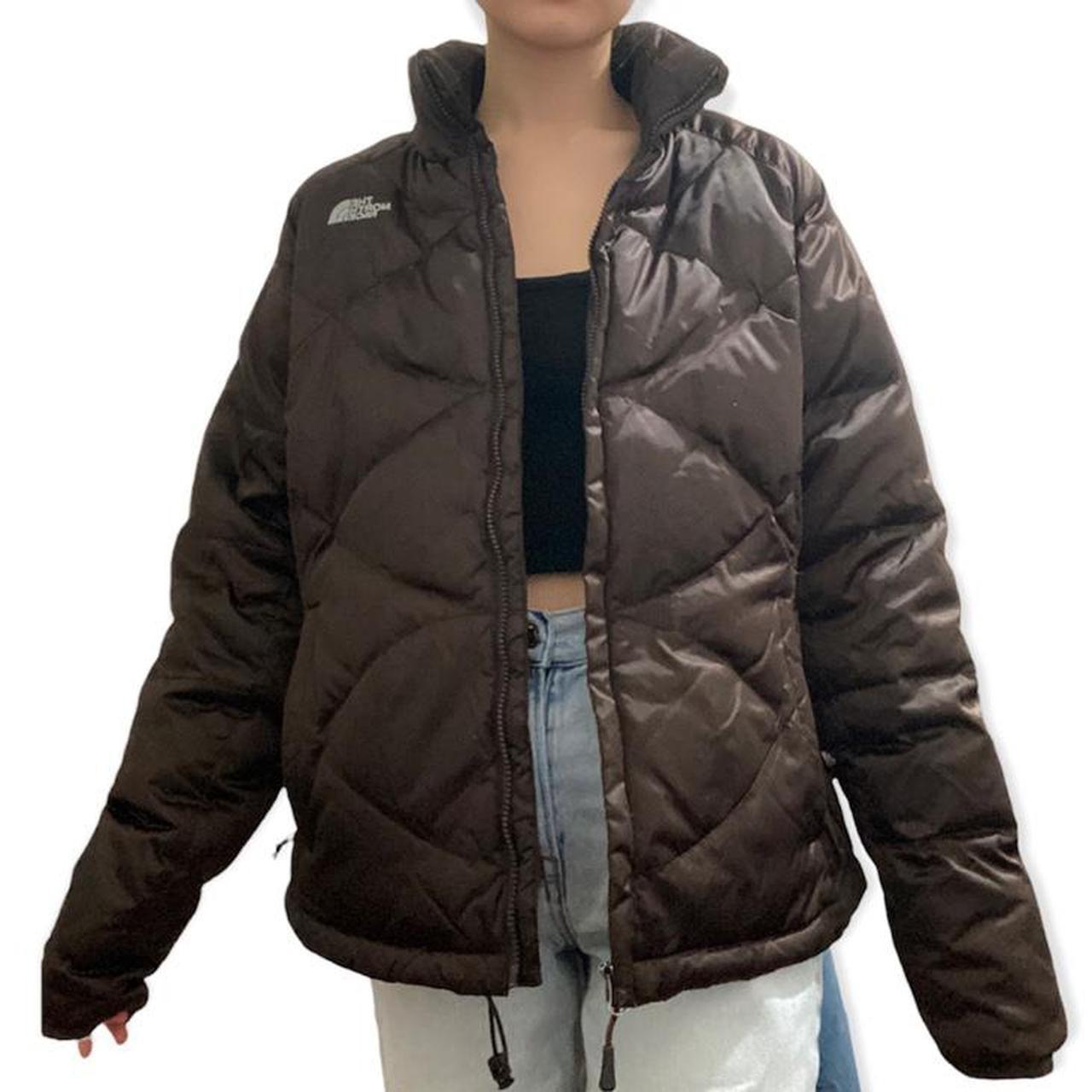 brown north face puffer jacket 550