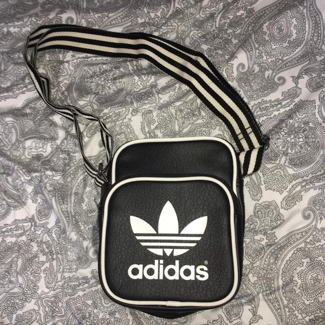 Adidas black 2024 and white bag