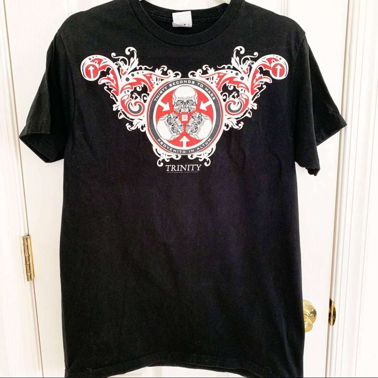 Thirty Seconds To Mars Rare Trinity Graphic Tee... - Depop