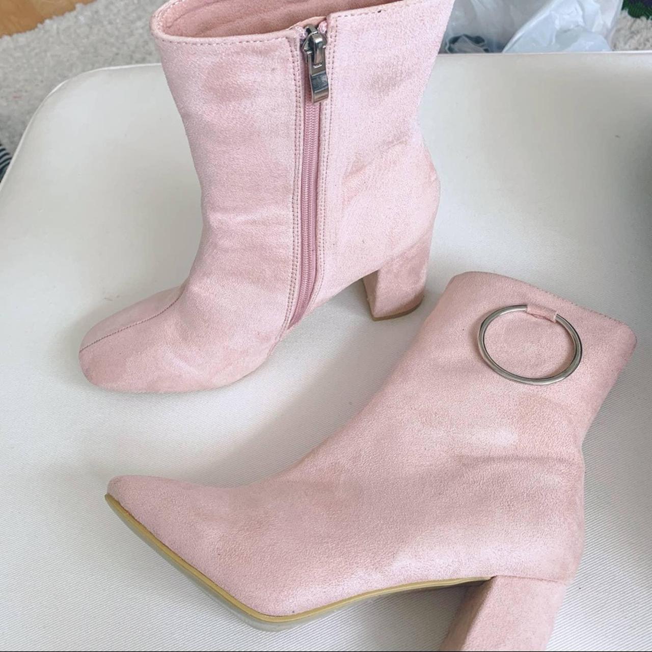 Light pink suede outlet boots