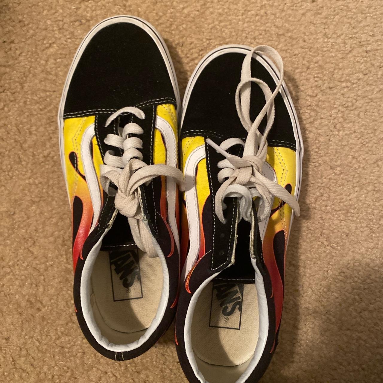 Flame vans Only worn twice Sz men 7- womens... - Depop