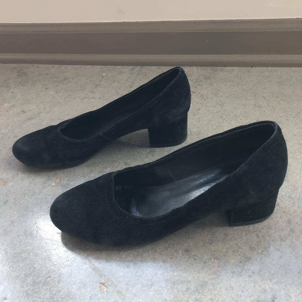 Black suede Jeffrey Campbell heels. Rounded toe.... - Depop