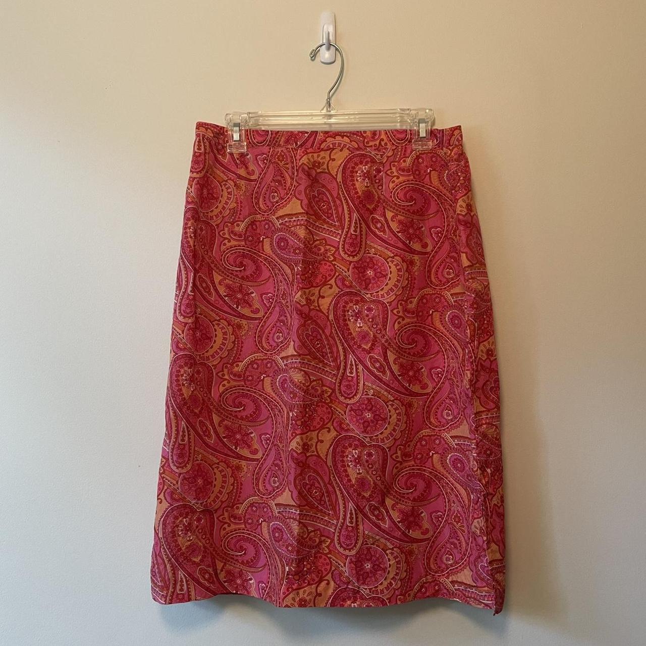 Women's Pink and Red Skirt | Depop