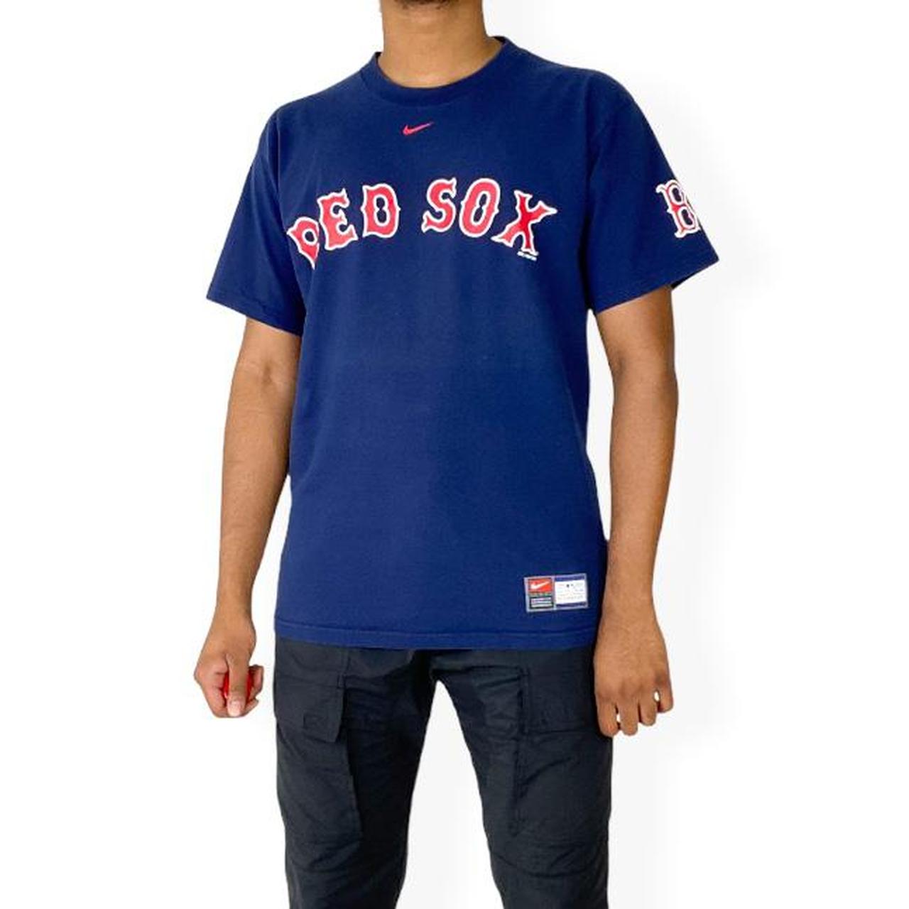 Nike Men's Boston Red Sox Navy Cotton T-Shirt