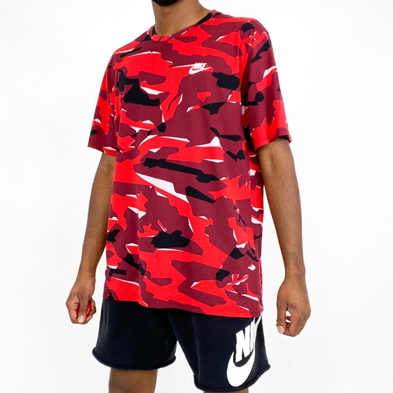 nike red camo shirt