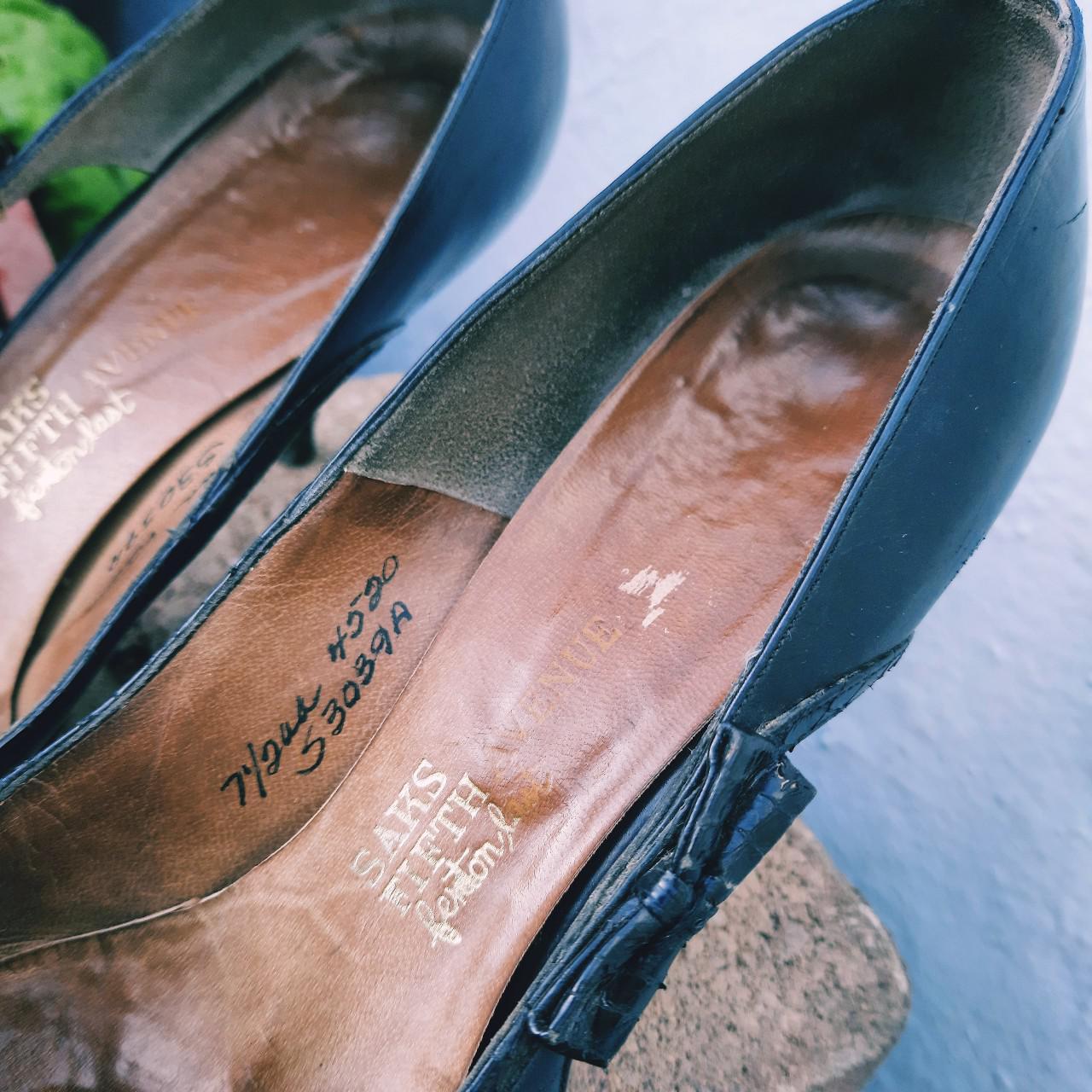 1950's Stilettos, Black Vintage Heels. Black,... - Depop