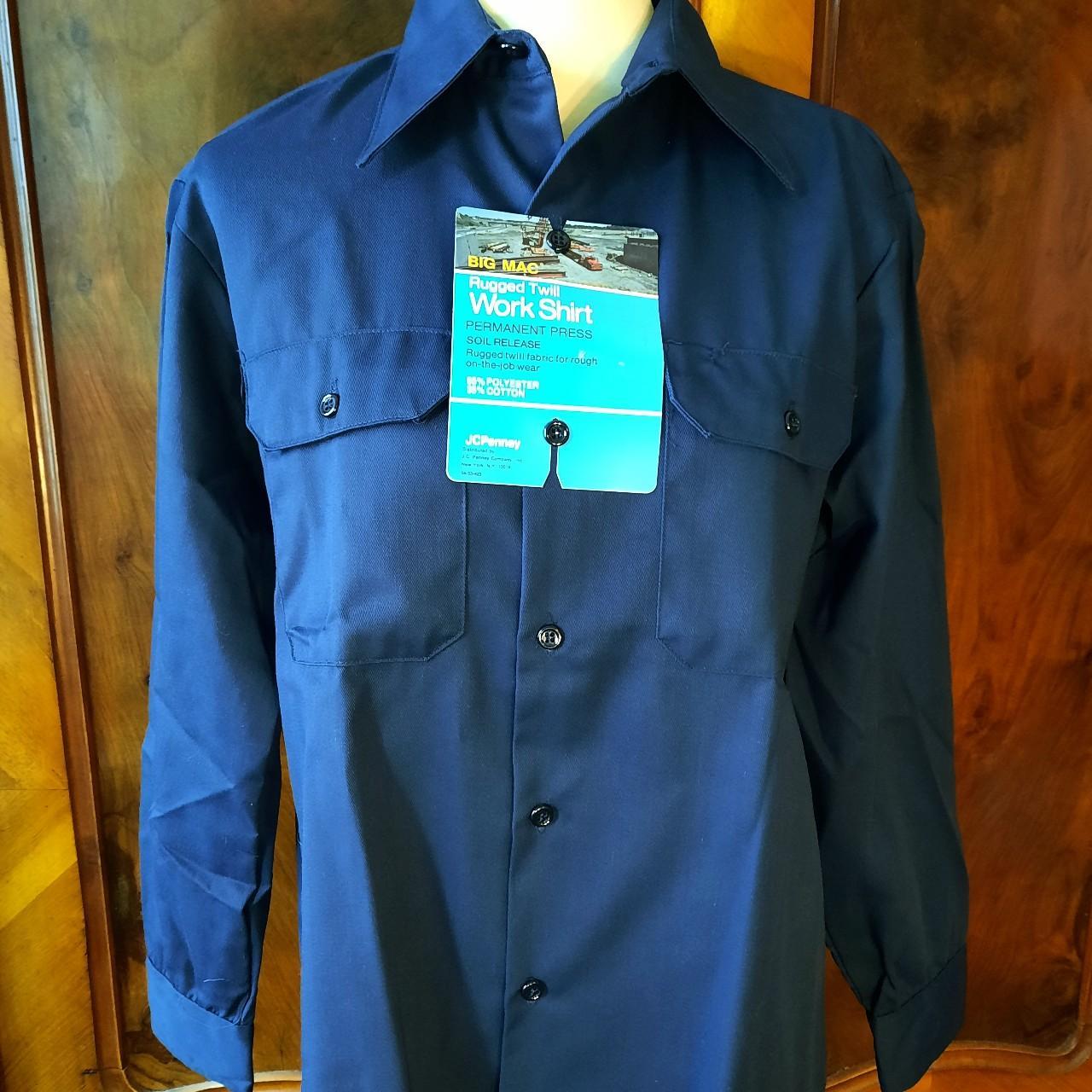 JCPenney Men's Navy Shirt Depop