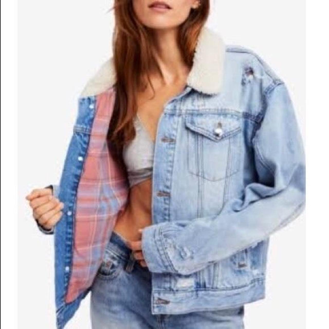 free people sherpa trucker jacket