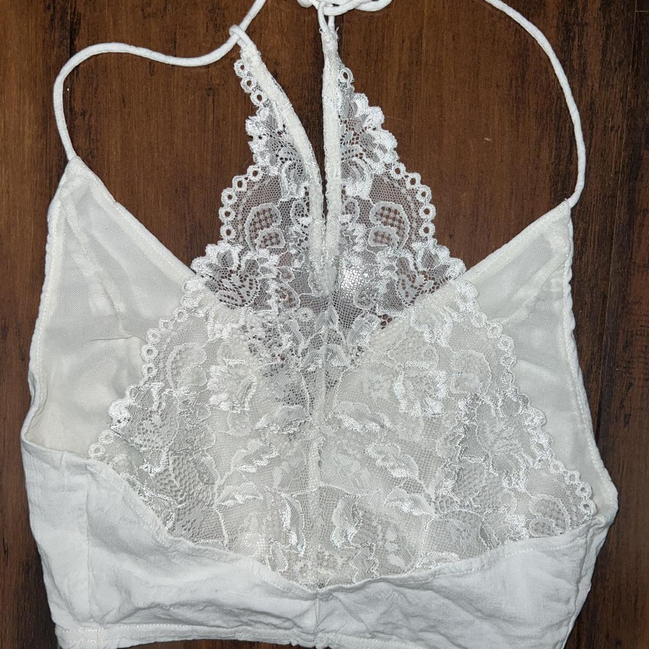 White lace halter top So cute n dainty REPOP Has... - Depop