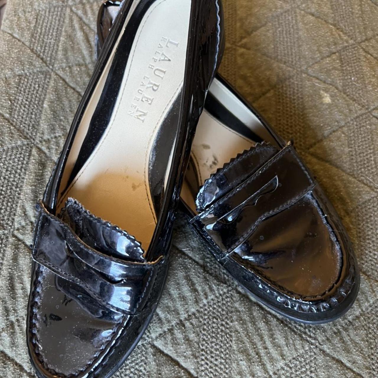 ralph lauren women's loafers black