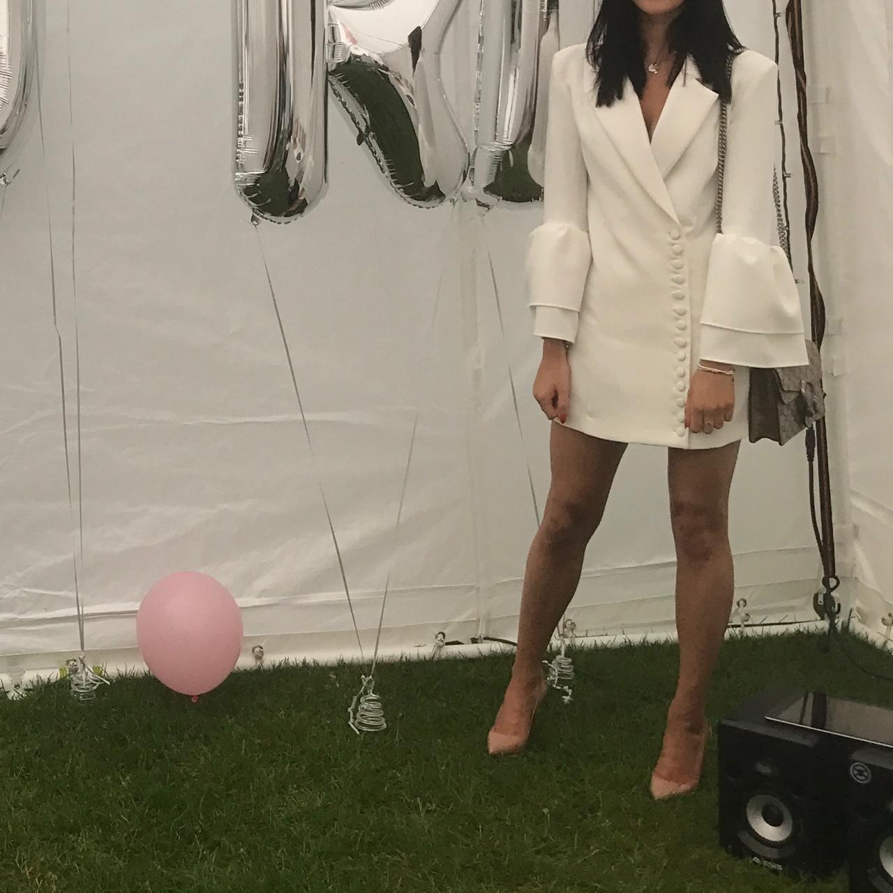 Ivory Blazer Misha Collection Blazer Ariel Blazer Dress In Ivory