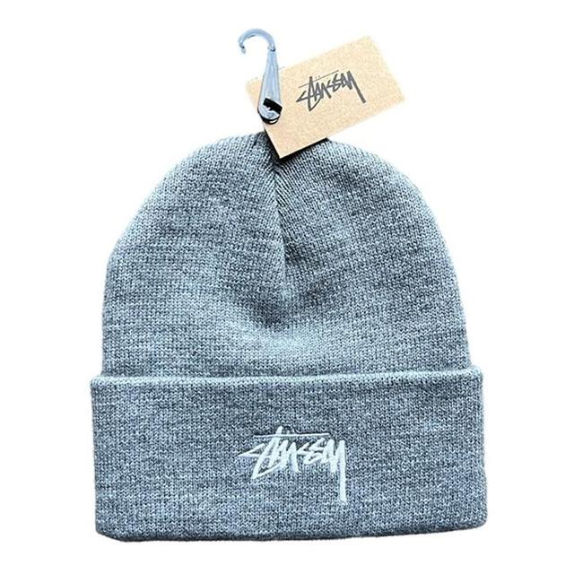 Stussy grey cheap beanie