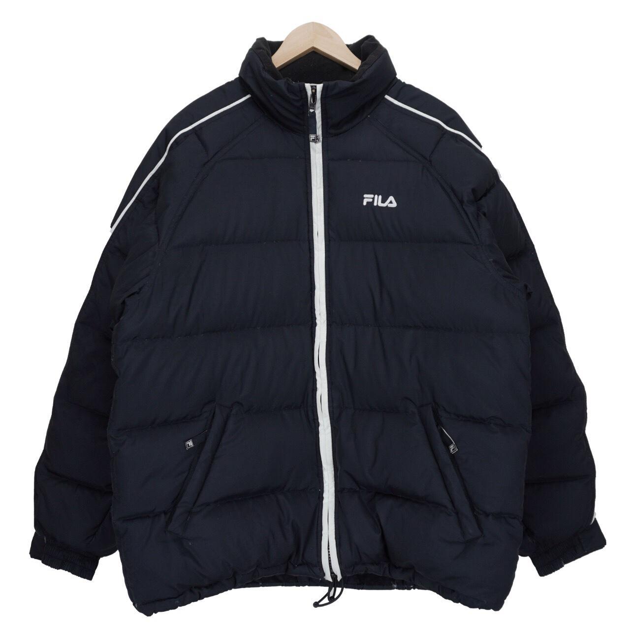 fila puffer jacket black
