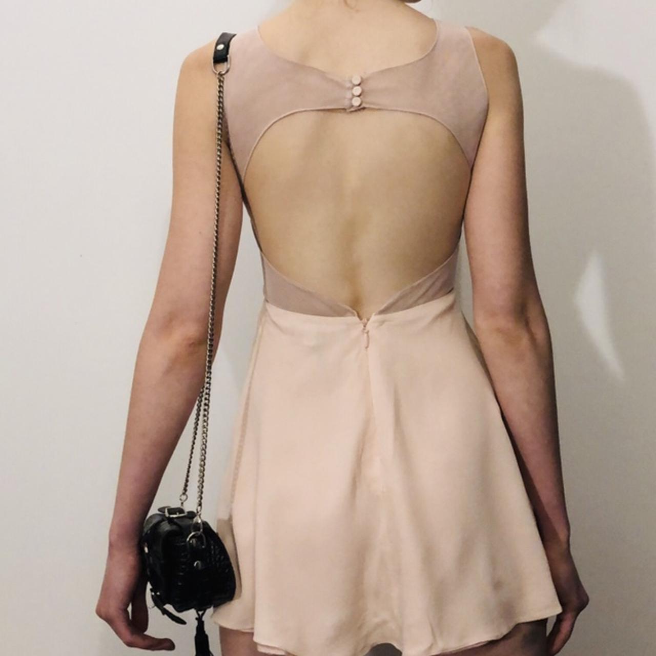 Reformation Women's Pink and Cream Dress (2)