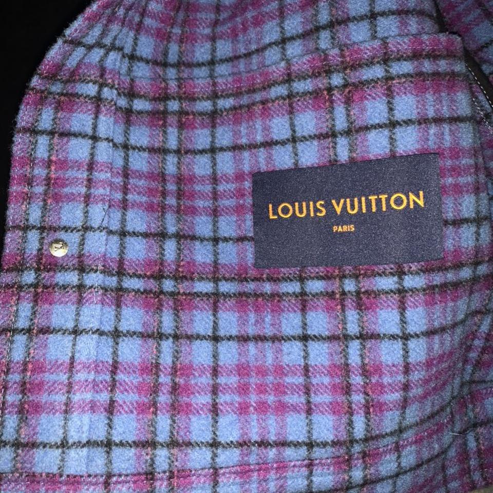 vuitton cropped flannel embellished blouson
