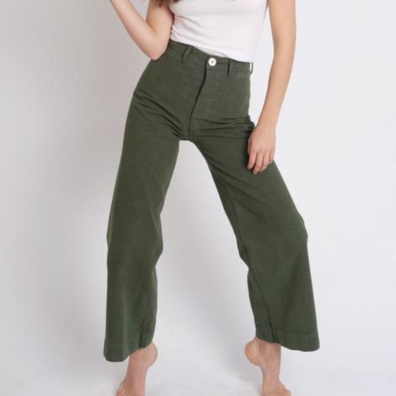 Women's Green and Khaki Jeans