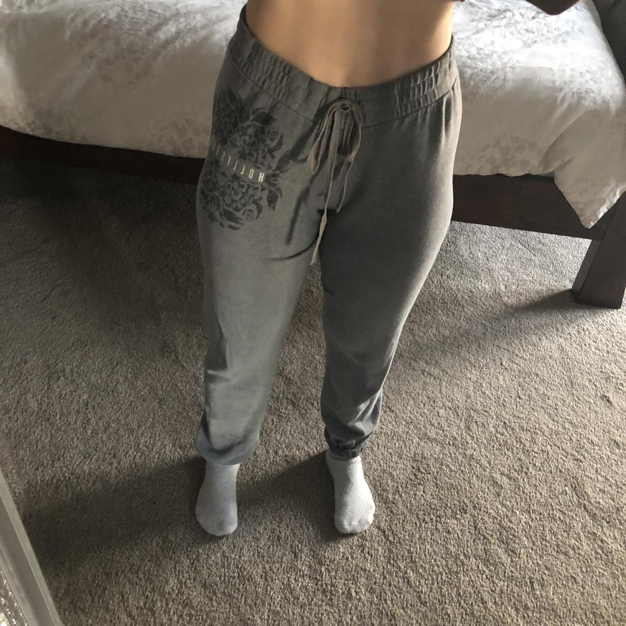 Hollister tracksuit bottoms Grey soft and... Depop